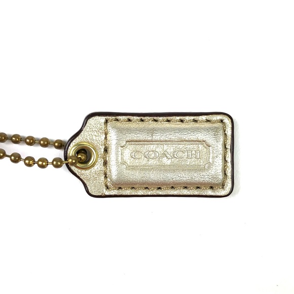 Coach Julia Optic Art Lurex Gold Wristlet - Picture 7 of 8